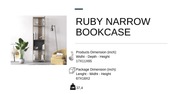 Ruby Bookcase with Shelf Varna Oak - Berre Furniture