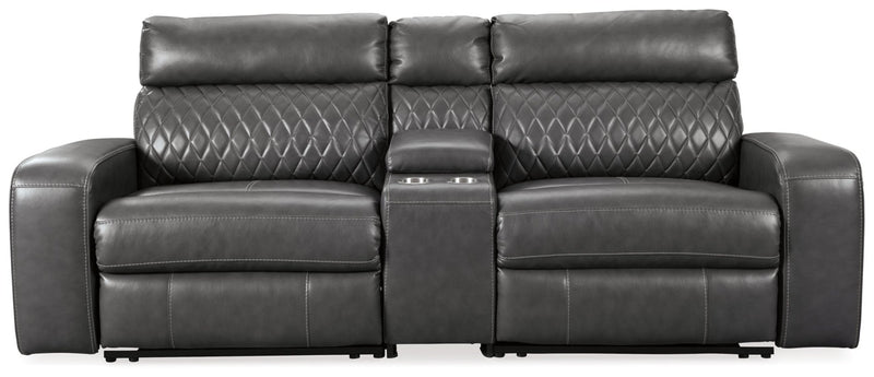 Samperstone 3 - Piece Power Reclining Sectional Loveseat - Berre Furniture