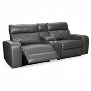 Samperstone 3 - Piece Power Reclining Sectional Loveseat - Berre Furniture