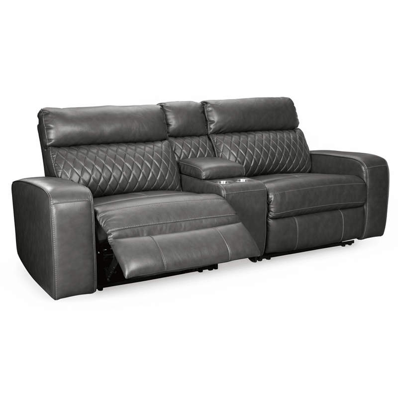 Samperstone 3 - Piece Power Reclining Sectional Loveseat - Berre Furniture