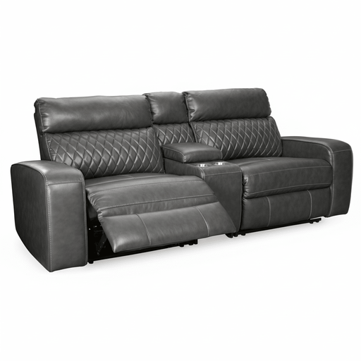 Samperstone 3 - Piece Power Reclining Sectional Loveseat - Berre Furniture