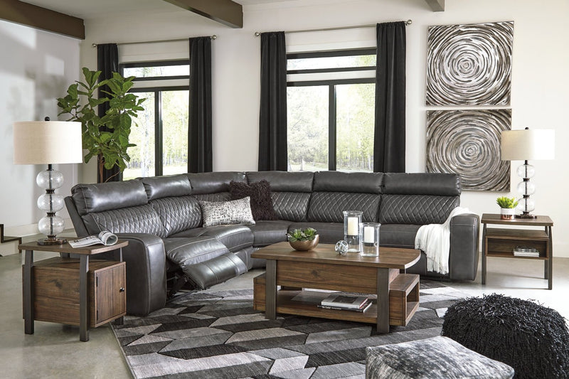 Samperstone 5 - Piece Power Reclining Sectional - Berre Furniture