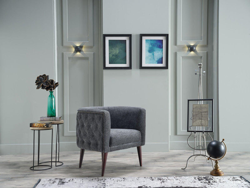 Selma Accent Armchair (Selma Grey) by Bellona