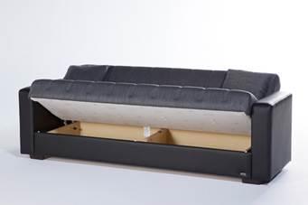 Sidney 3 Seat Sleeper Sofa (Bolzoni Gray) 1 Piece by Bellona