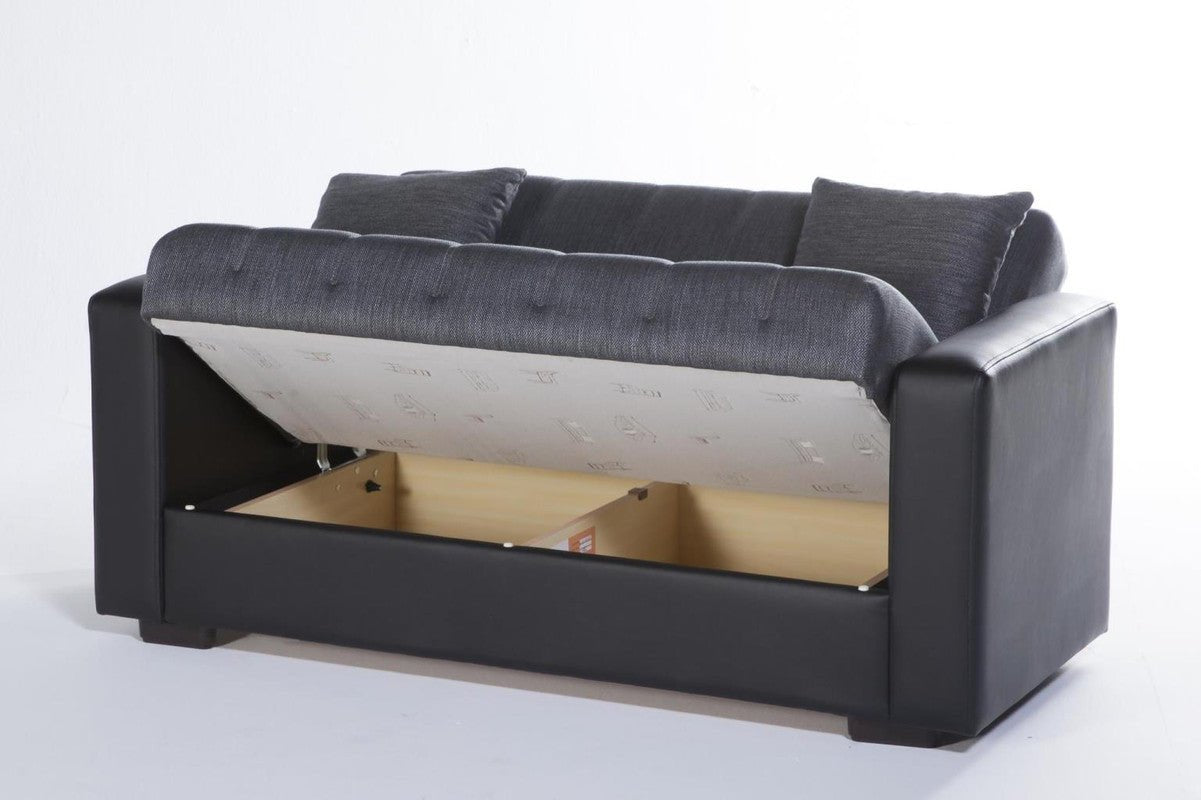 Sidney 3 Seat Sleeper Sofa (Bolzoni Gray) 1 Piece by Bellona