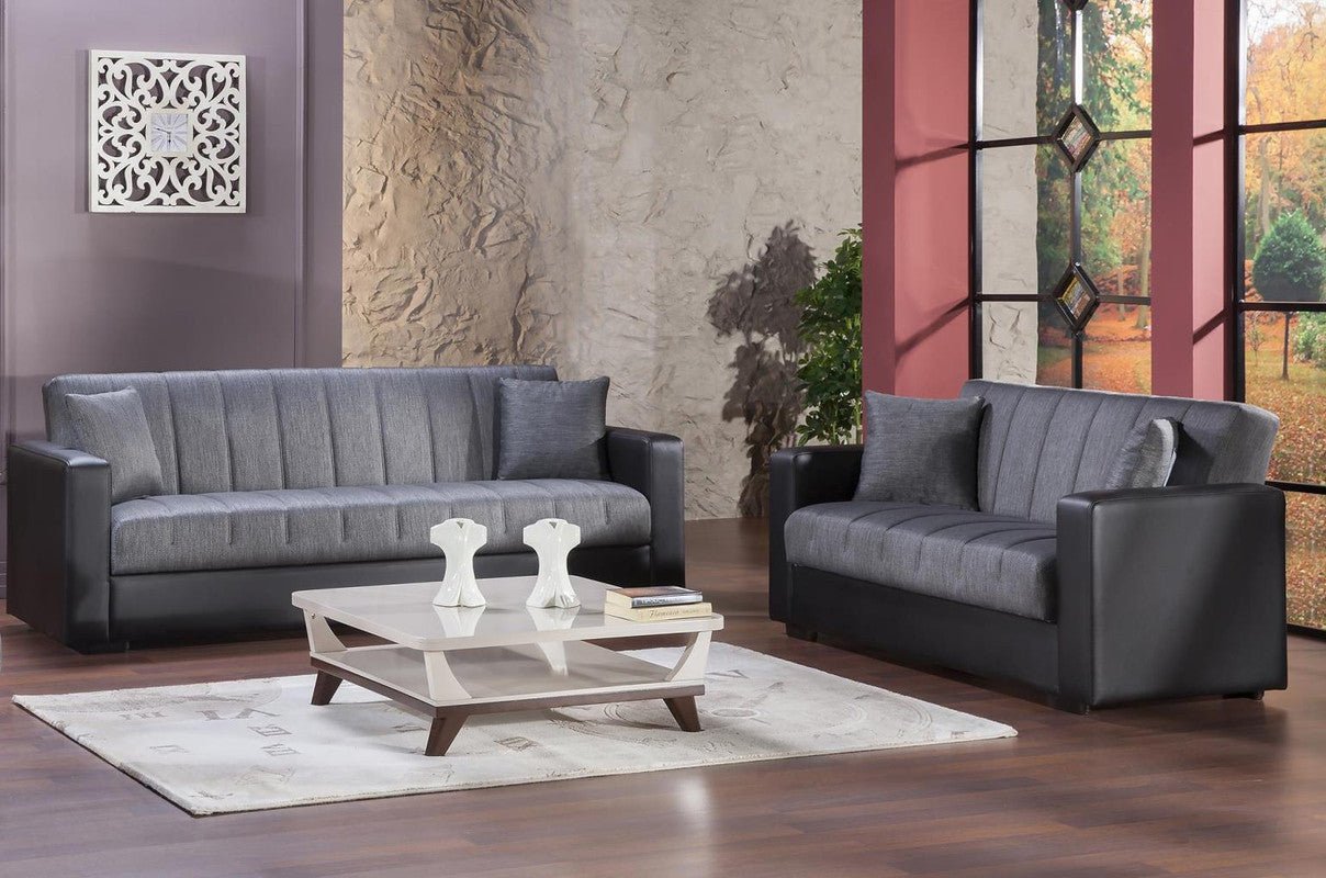 Sidney Love Seat (Bolzoni Gray) 2 Pieces by Bellona