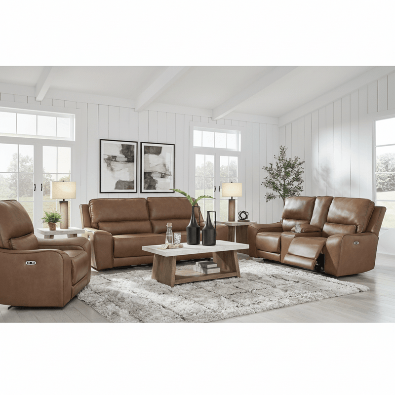 Silverbrooke 4 - Piece Reclining Sectional with Chaise and Storage Console - Berre Furniture