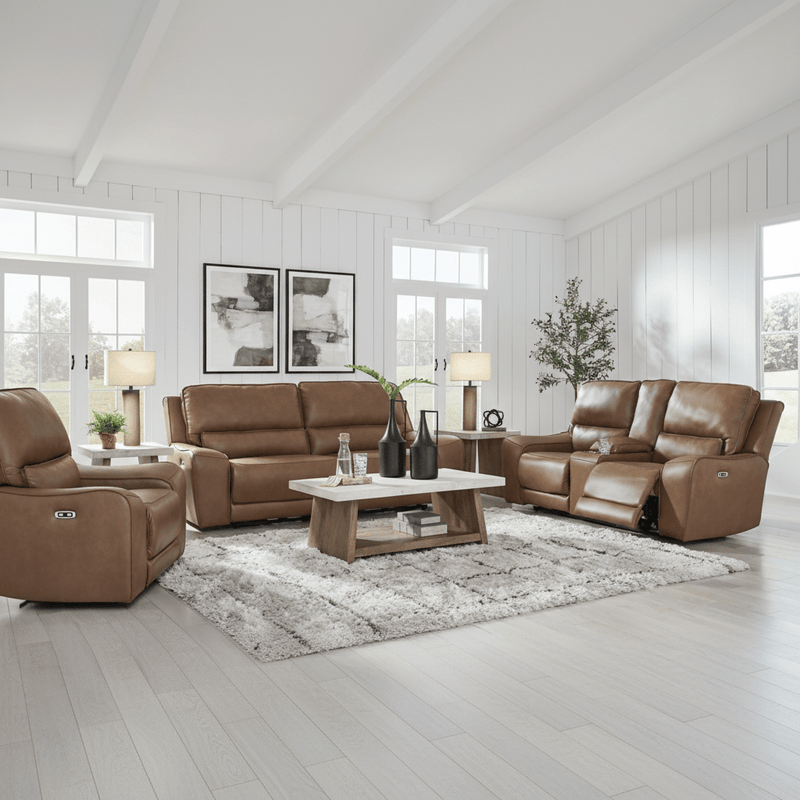 Silverbrooke 4 - Piece Reclining Sectional with Chaise and Storage Console - Berre Furniture