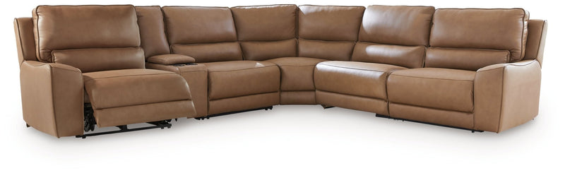 Silverbrooke 6 - Piece Reclining Sectional with Storage Console - Berre Furniture
