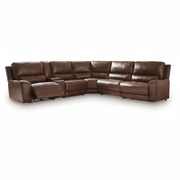 Silverbrooke 6 - Piece Reclining Sectional with Storage Console - Berre Furniture
