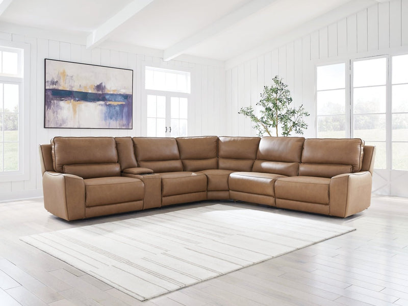 Silverbrooke 6 - Piece Reclining Sectional with Storage Console - Berre Furniture