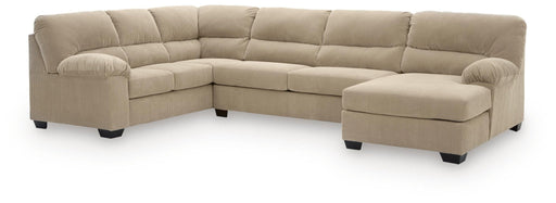 SimpleJoy 3-Piece Sectional with Chaise Standard (v2) Sand
