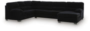 SimpleJoy 3-Piece Sectional with Chaise Standard (v2) Onyx