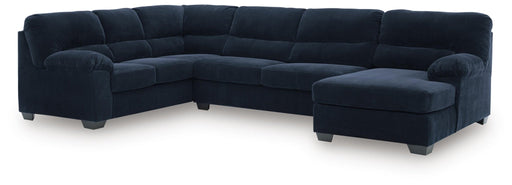 SimpleJoy 3-Piece Sectional with Chaise Standard (v2) Navy