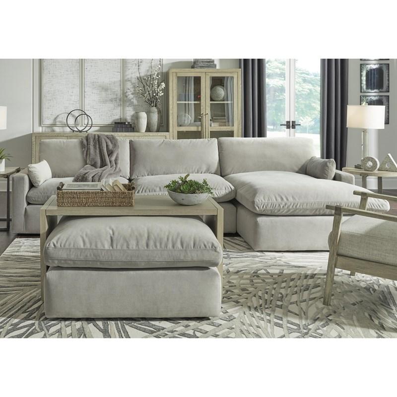 Sophie Grey Fabric 3 pc Sectional - Berre Furniture