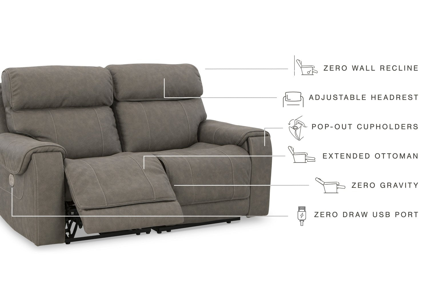 Starbot 2 - Piece Power Reclining Loveseat - Berre Furniture