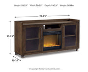 Starmore 70" TV Stand with Electric Fireplace - Berre Furniture