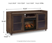 Starmore 70" TV Stand with Electric Fireplace - Berre Furniture