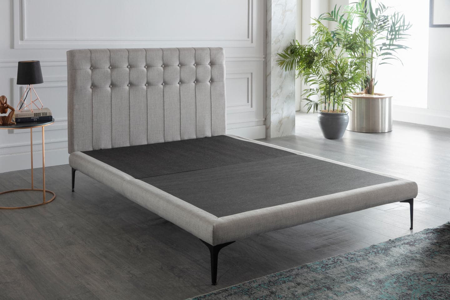 Stratton Bed In A Box by Bellona Twin BELL BASIC LIGHT GREY