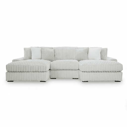 Stupendous 3 - Piece Sectional with Double Chaise - Berre Furniture