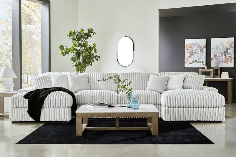 Stupendous 4 - Piece Sectional with Double Chaise - Berre Furniture