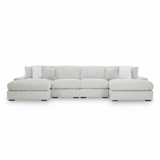 Stupendous 4 - Piece Sectional with Double Chaise - Berre Furniture