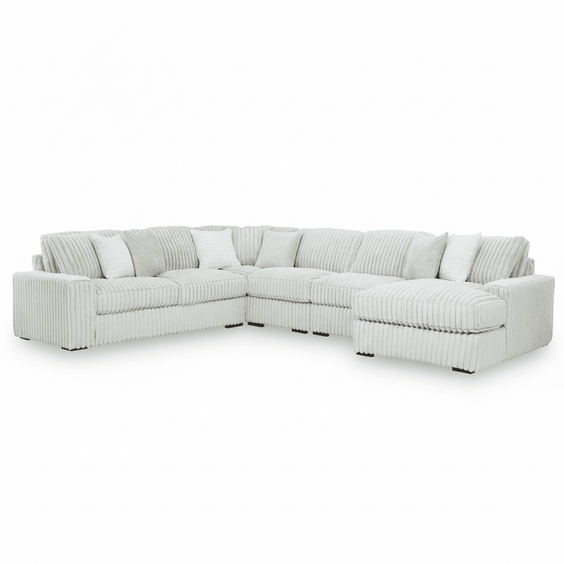 Stupendous 5 - Piece Sectional with Chaise - Berre Furniture