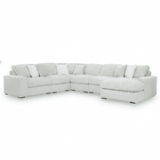 Stupendous 6 - Piece Sectional with Chaise - Berre Furniture