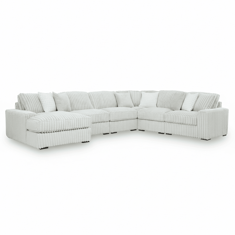 Stupendous 6 - Piece Sectional with Chaise - Berre Furniture