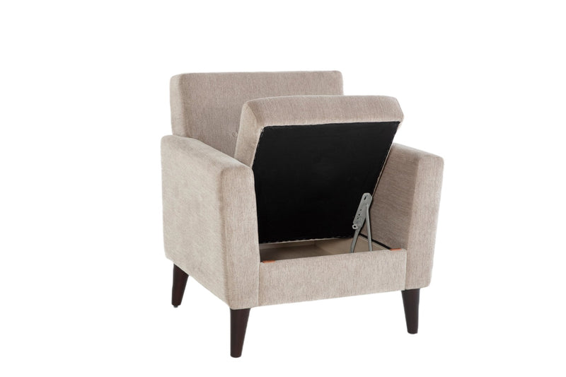 Theo Accent Chair and Ottoman by Bellona