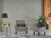Theo Accent Chair and Ottoman by Bellona