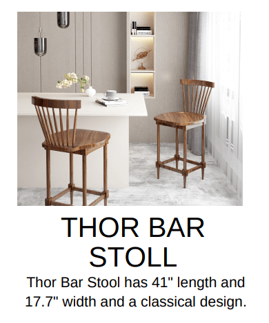 Thor Bar Stool - Set of 2 - Berre Furniture