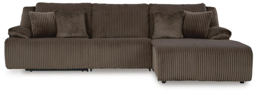Top Tier 3-Piece Reclining Sectional Sofa Chaise Standard