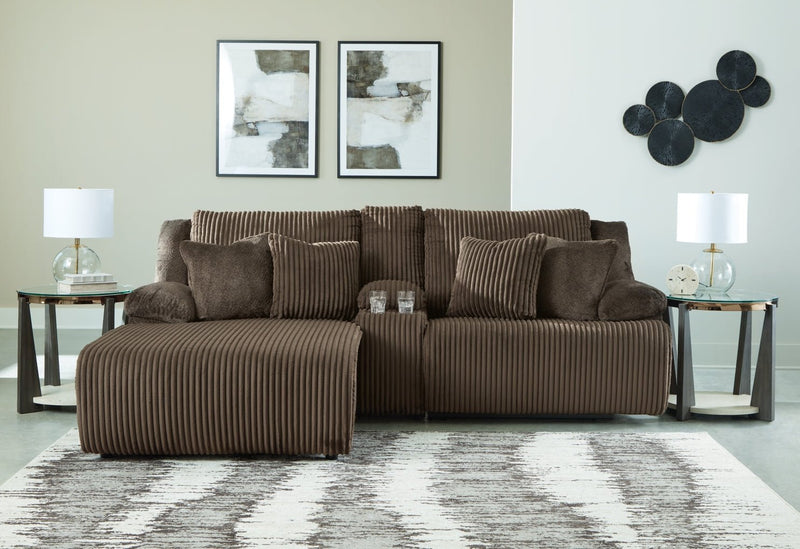 Top Tier 3 - Piece Reclining Sectional Sofa with Chaise - Berre Furniture