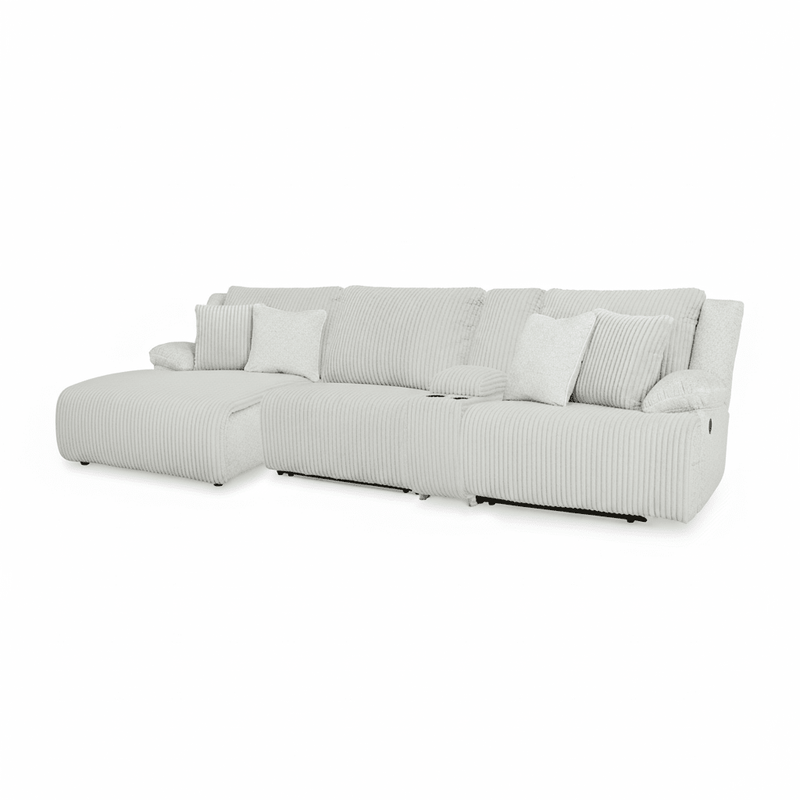 Top Tier 4 - Piece Reclining Sectional with Chaise - Berre Furniture