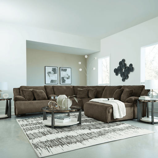 Top Tier 4 - Piece Reclining Sectional with Chaise - Berre Furniture