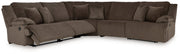 Top Tier 5 - Piece Reclining Sectional - Berre Furniture