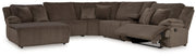 Top Tier 6 - Piece Reclining Sectional with Chaise - Berre Furniture