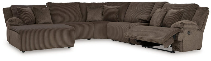 Top Tier 6 - Piece Reclining Sectional with Chaise - Berre Furniture