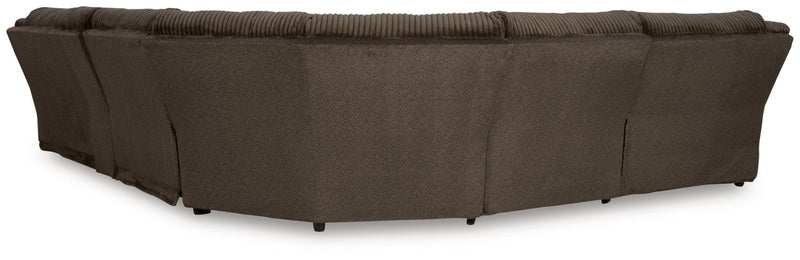 Top Tier 6 - Piece Reclining Sectional with Chaise - Berre Furniture