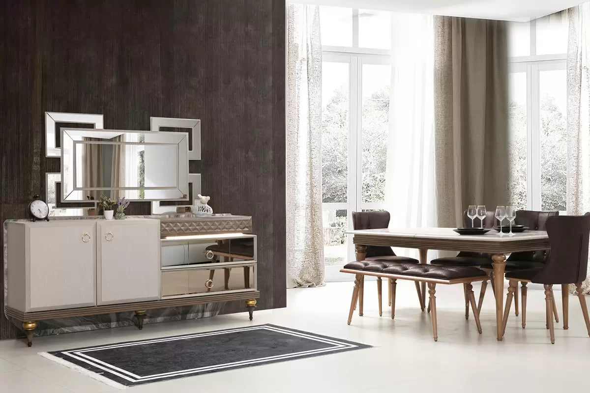 Topkapi Dining Table + 6 Chairs