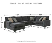 Tracling 3 - Piece Sectional with Chaise - Berre Furniture