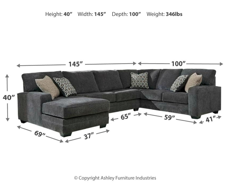Tracling 3 - Piece Sectional with Chaise - Berre Furniture