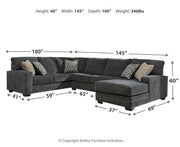 Tracling 3 - Piece Sectional with Chaise - Berre Furniture