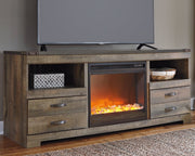 Trinell 63" TV Stand with Electric Fireplace - Berre Furniture
