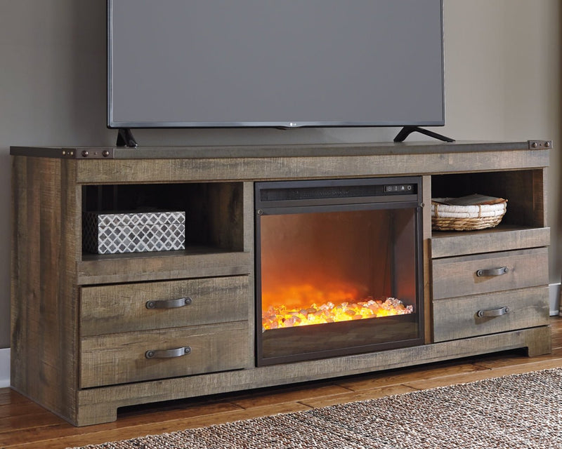 Trinell 63" TV Stand with Electric Fireplace - Berre Furniture