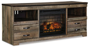 Trinell 63" TV Stand with Electric Fireplace - Berre Furniture