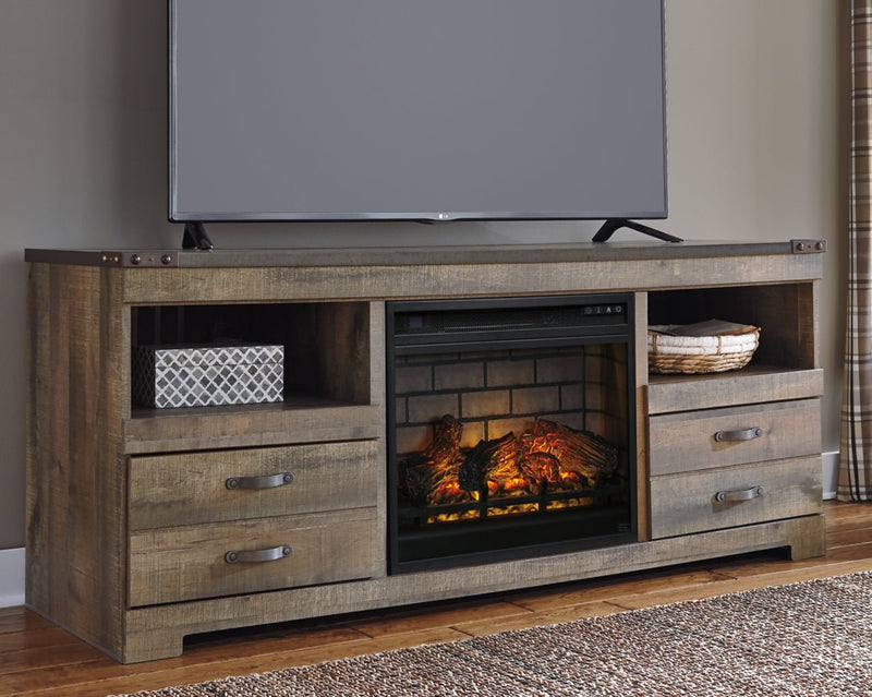 Trinell 63" TV Stand with Electric Fireplace - Berre Furniture