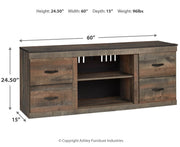 Trinell LG TV Stand w/Fireplace Option - Berre Furniture