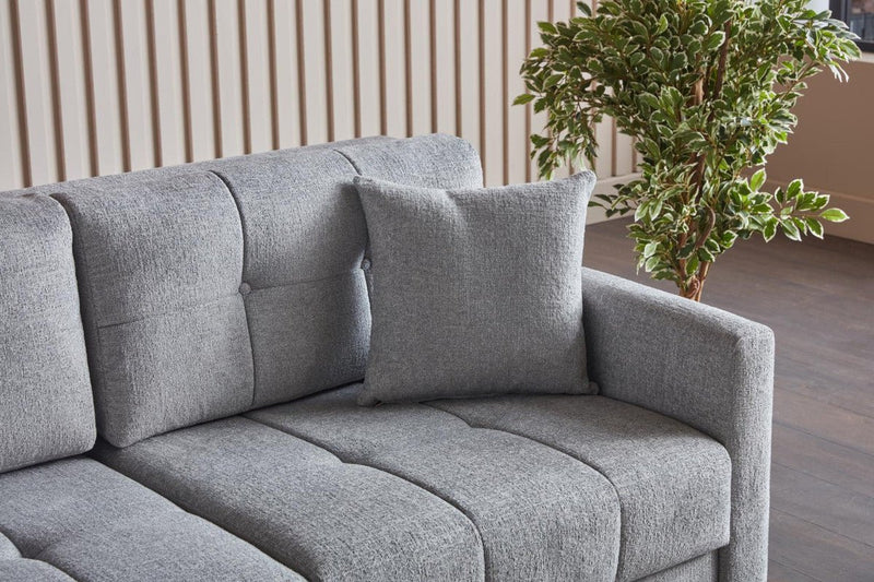 Twinsoft Queen Sleeper Sofa (Beatto L.Gray) 4 Pieces by Bellona